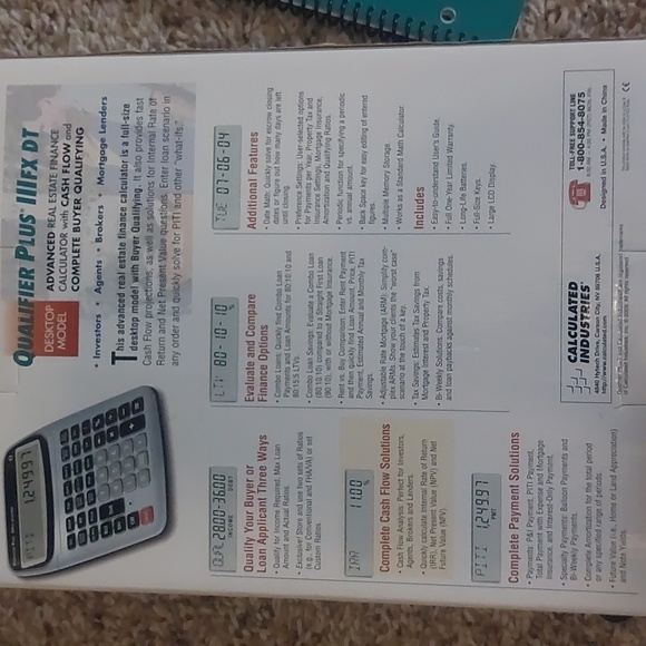 Qualifier Plus Real Estate Finance Calculator & Workbook - NWT - Picture 6 of 12